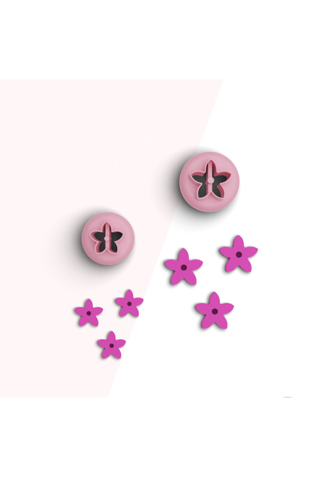Flower Mini Polymer - Clay Cutting, Jewelry and Play Molds, Ceramic, No:381