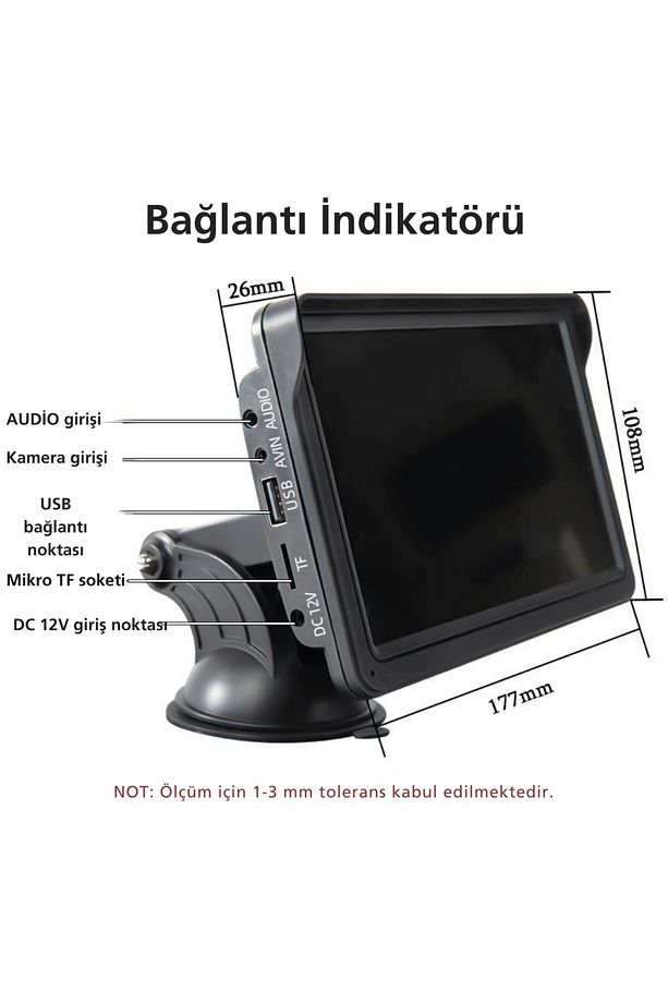 7İnç CarPlay&Android Auto Kablosuz Tak Çalıştır Multimedya Taşınır Apple Carplay MirrorLink - 4