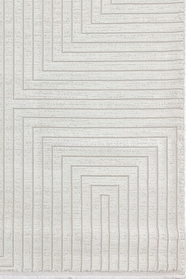 4m2 - 6m2 Modern Dokuma Halı Antialerjik Yumuşak Doku Leke Tutmaz Bej Krem - 4
