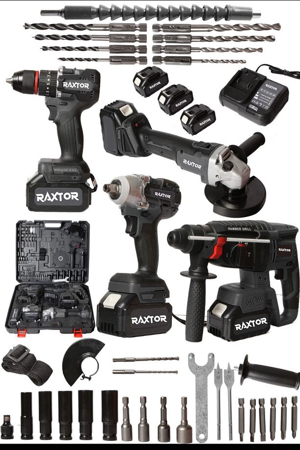 3 Bataryalı Profesyonel Şarjlı 4'lü Set 2-26 Hilti - Taşlama - 13 mm Darbeli Matkap - Somun Sıkma - 1