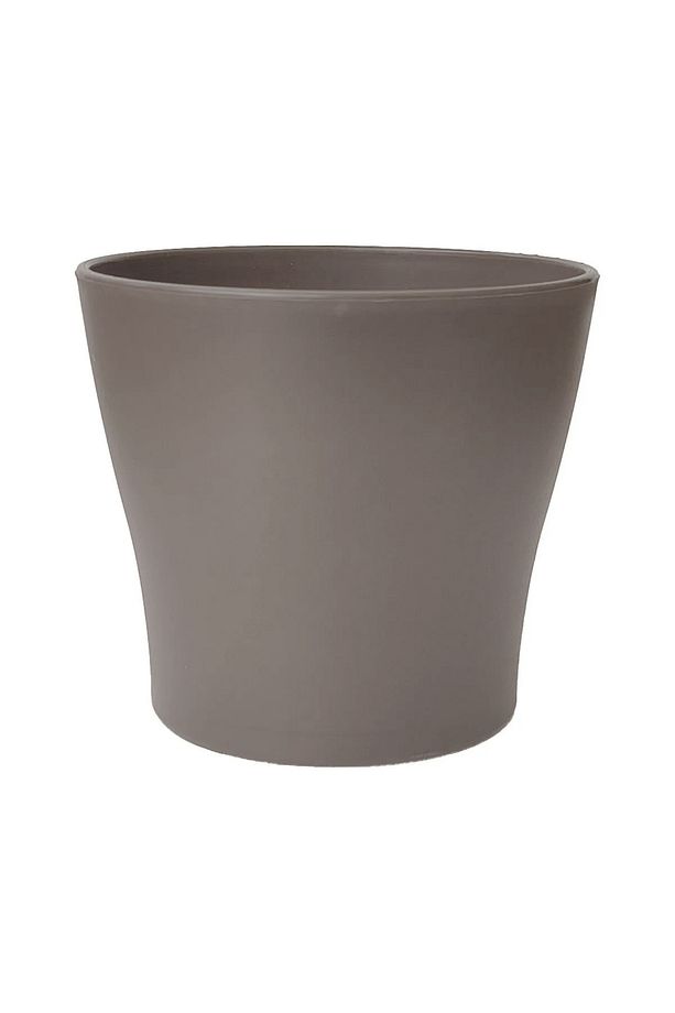 21 Litre Bej Gardenya Saksı Büyük Boy Dekoratif Mat Tabaksız Plastik Saksı - 1