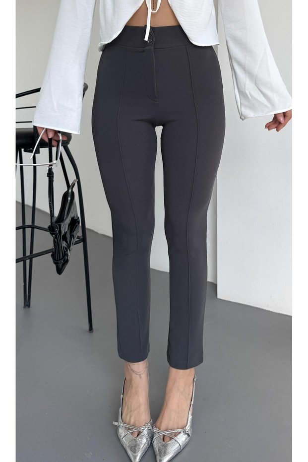 Women's Diane High Waist Recovery Lycra Narrow Leg Grass Fabric Pants