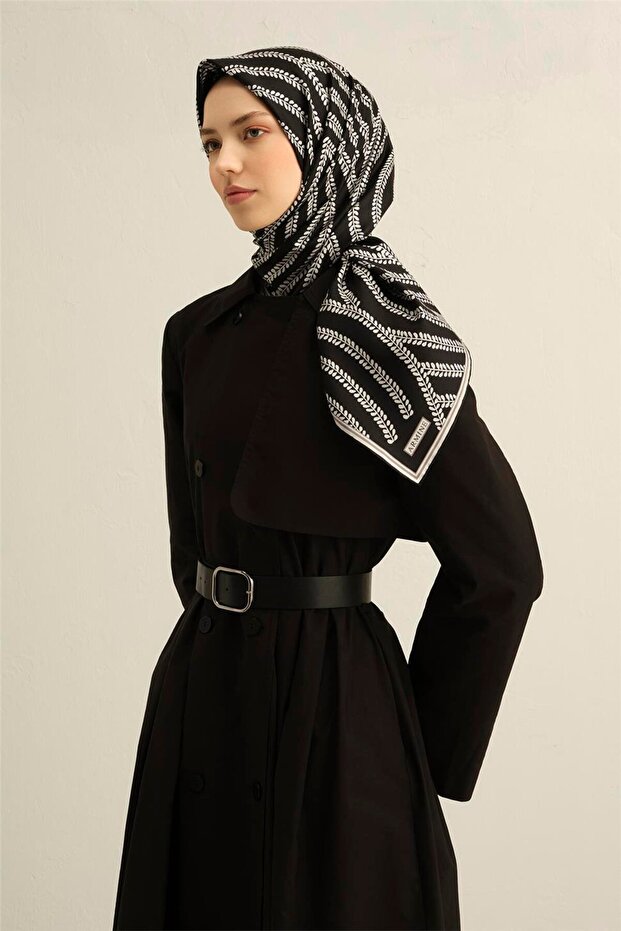 وشاح كلاسيكي منقوش ساف حرير سورا 9351D 55