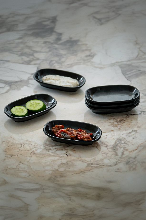 Gözde Küçük Kayık Tabak 6'lı (12X7 CM) - Kırılmaya Dayanıklı Kahvaltı, Çerezlik Ve Sunum Tabağı - 6