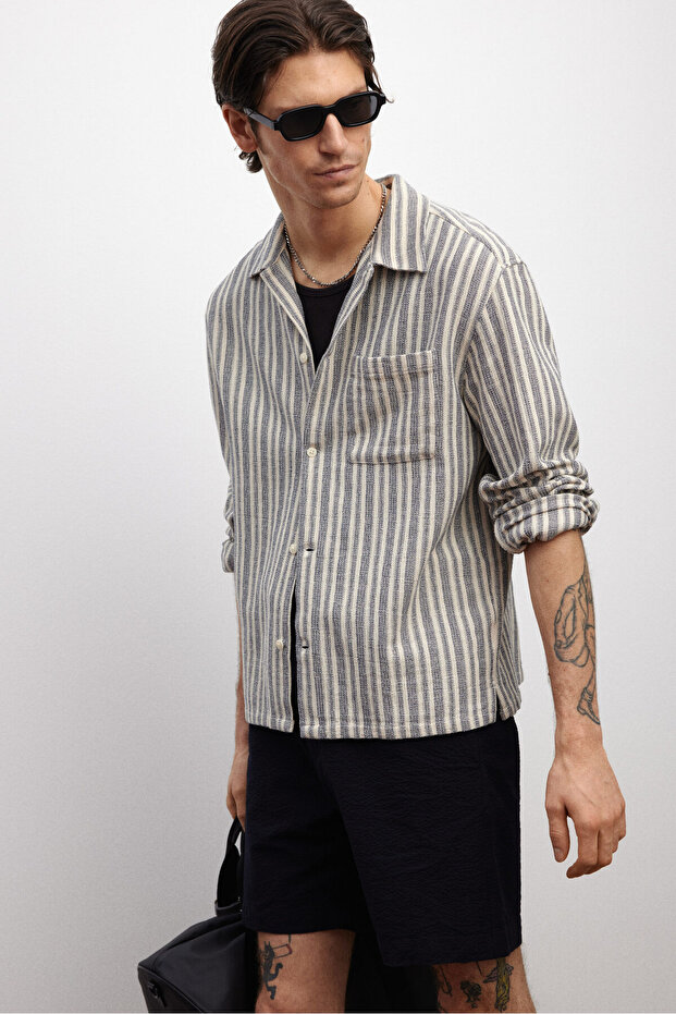 Tekstüre Gömlek Regular Fit - 1