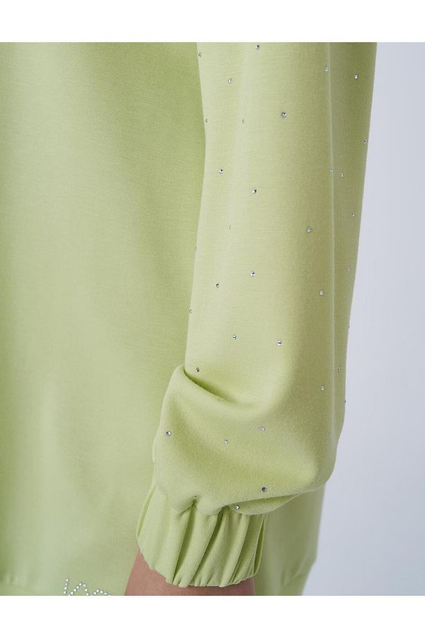 Hotfix Baskılı Scuba Sweatshirt Lime - 6