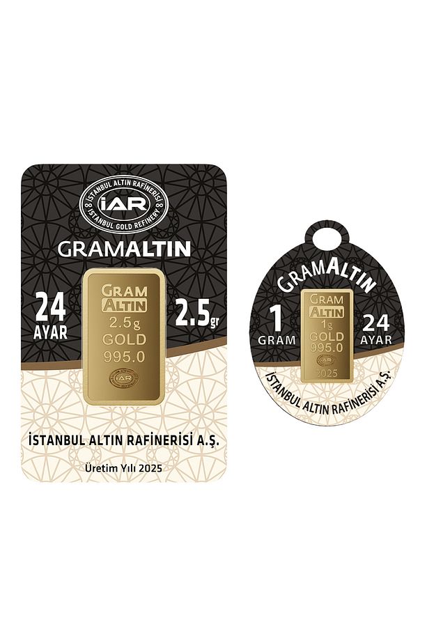 3,5 Gram (2,5+1) Külçe Gram Altın IAR 24 Ayar K0003-5 - 2