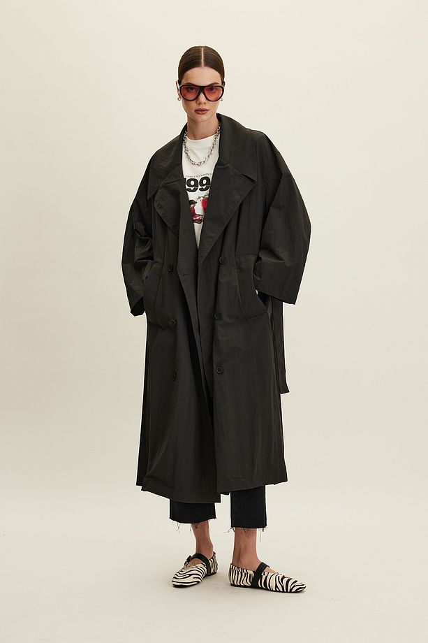 JUDE OVERSIZE TRENÇKOT ANTRASİT - 6