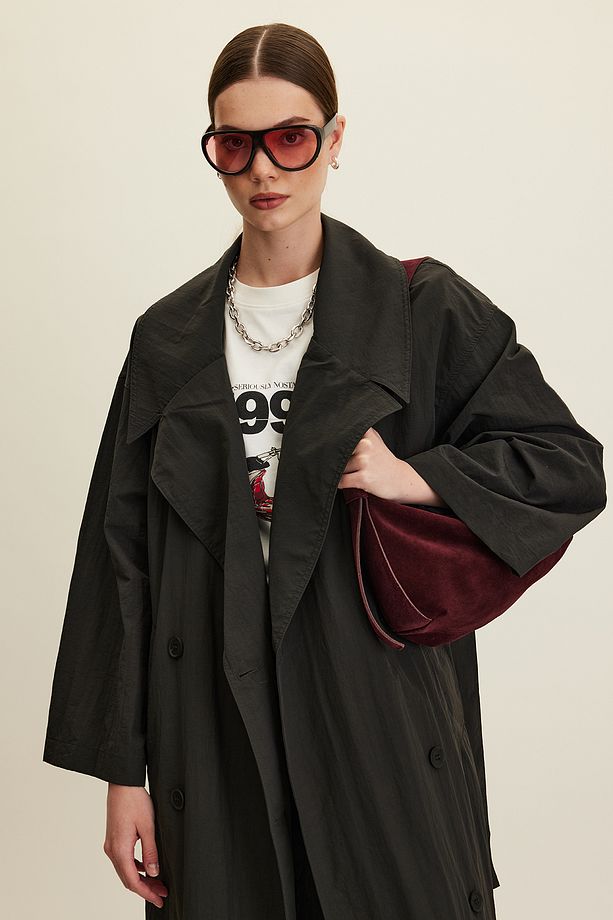 JUDE OVERSIZE TRENÇKOT ANTRASİT - 3