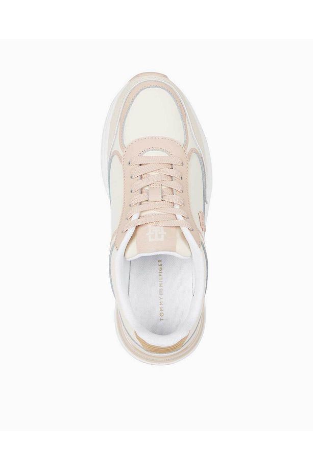 Kadın Kalın Tabanlı Marka Logolu Bağcıklı Pembe Sneaker FW0FW08325-TRY - 4