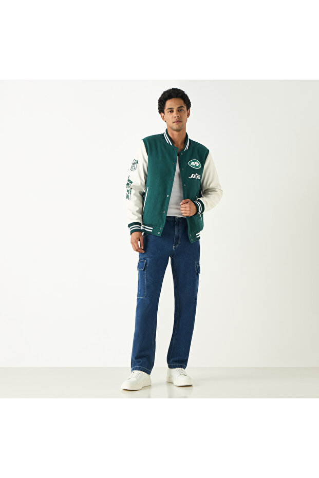 The New York Jets Print Button Through Jacket With Pockets - 2