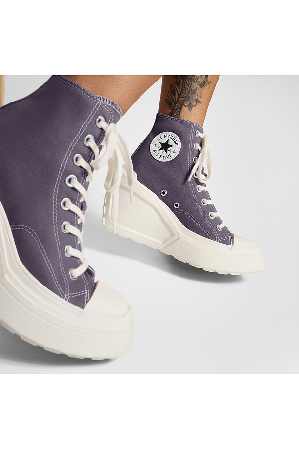 Chuck 70 De Luxe Wedge Unisex Mor Platform Sneaker - 4