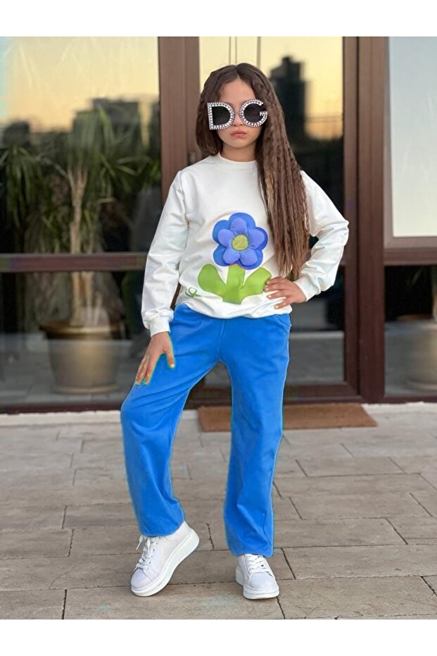 3D Flower, 2 Thread Tracksuit Set - 1