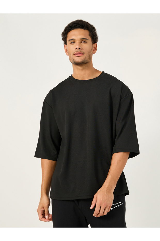Solid Regular Fit Cotton Crew Neck T-Shirt