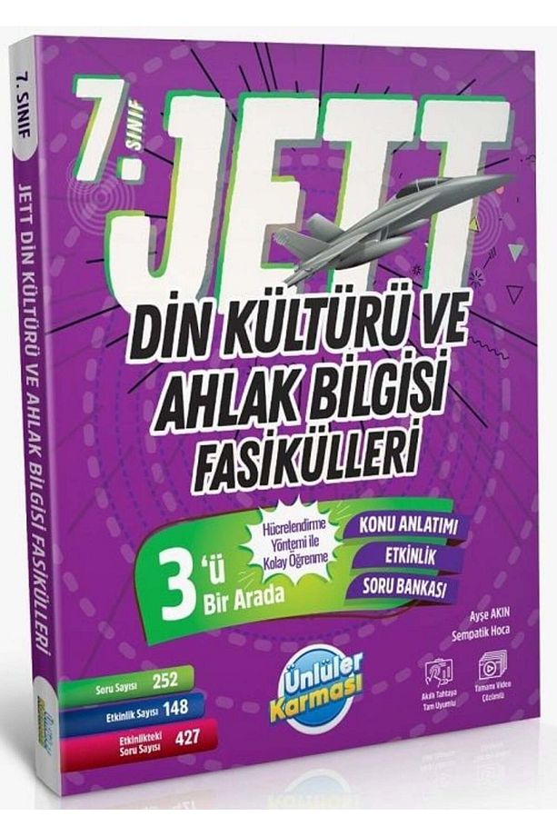 Ünlüler 7. Sınıf Din Kültürü Ve Ahlak Bilgisi Jett Soru Fasikülleri Ünlüler Yayınları - 1