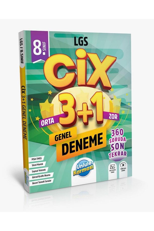 Ünlüler 8. Sınıf LGS Cix Genel 3+1 Deneme Ünlüler Yayınları - 2