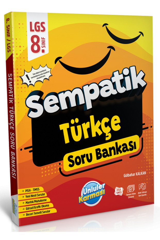 Ünlüler 8. Sınıf LGS Türkçe Sempatik Soru Bankası Ünlüler Yayınları - 4