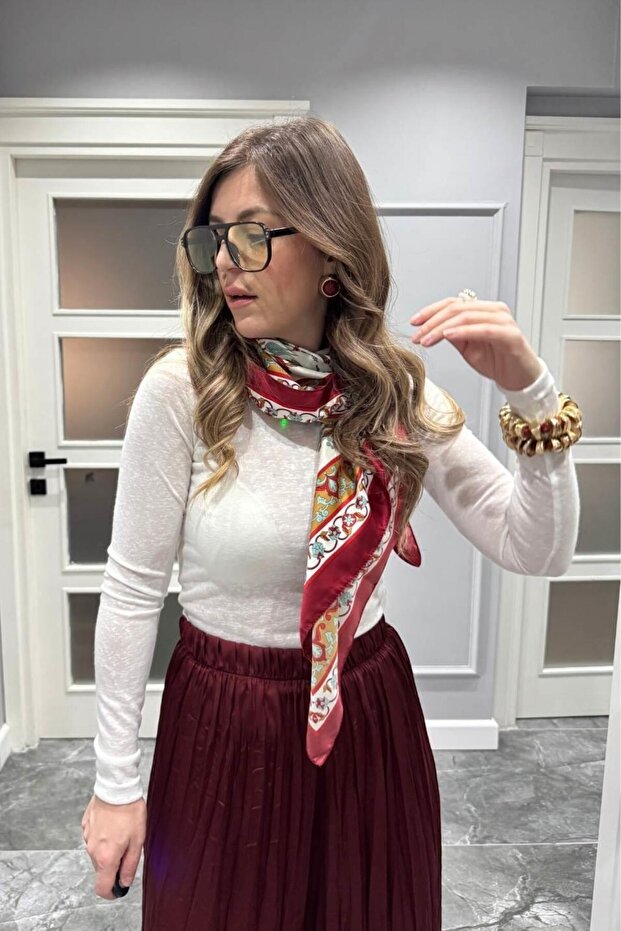 Sıfır Yaka Basic Bluz Beyaz - 1