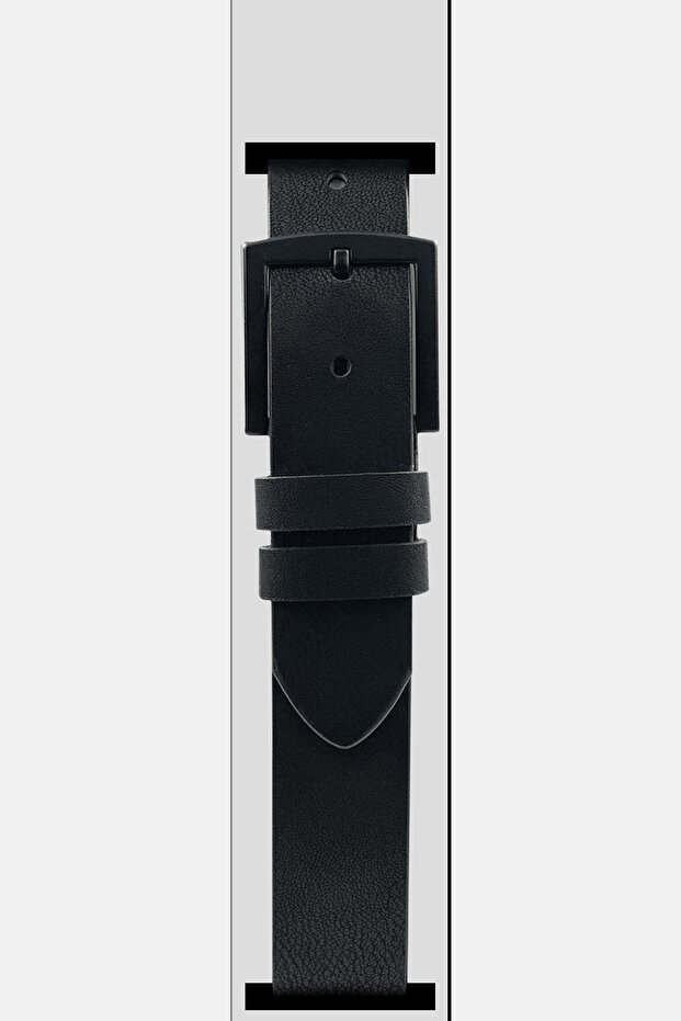 Men's Belt Black Men's Belt Suitable for Jeans Linen and Fabric 4 cm