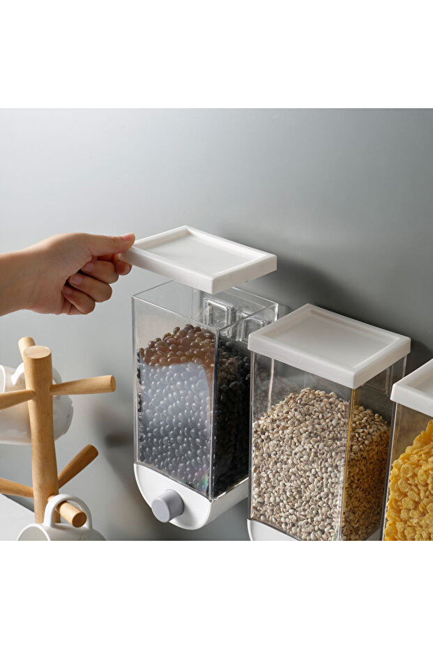 خزان تخزين بلاستيكي محكم الغلق لحفظ الأطعمة الطازجة في المطبخ - 6