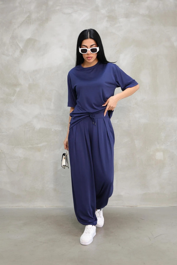 Modal Fabric Soft Textured Bottom Top Suit