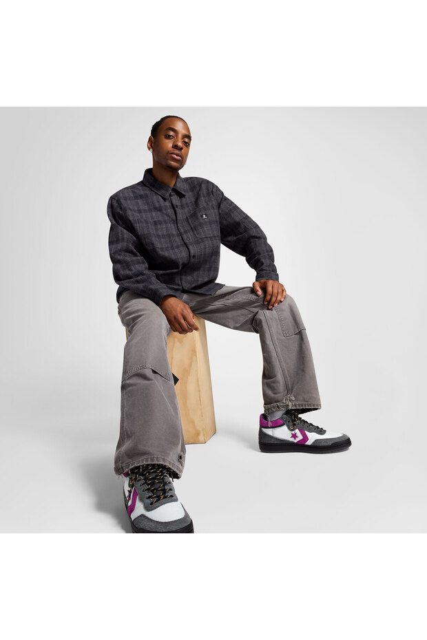 Fastbreak Pro Unisex Gri Süet Sneaker - 4