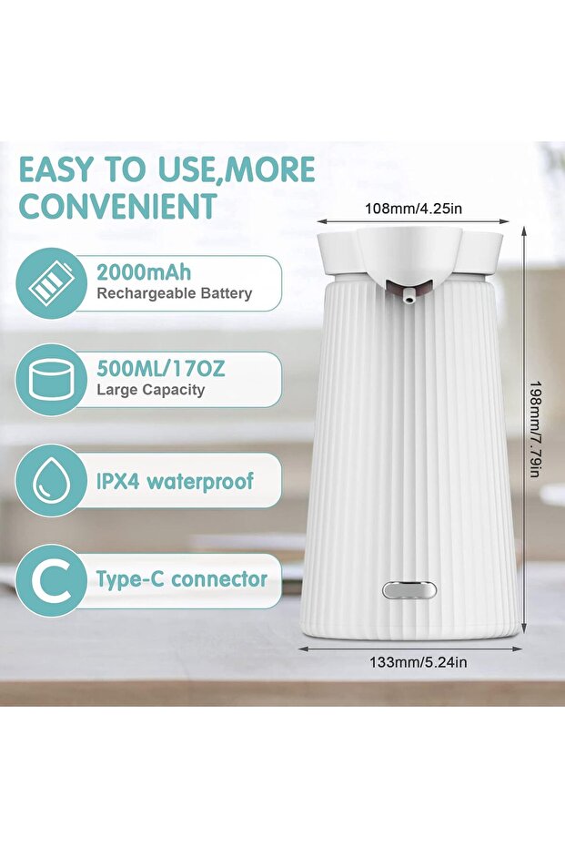 USB Portable Foam Machine Automatic Sensor Hand Sanitizer 500ML - 6