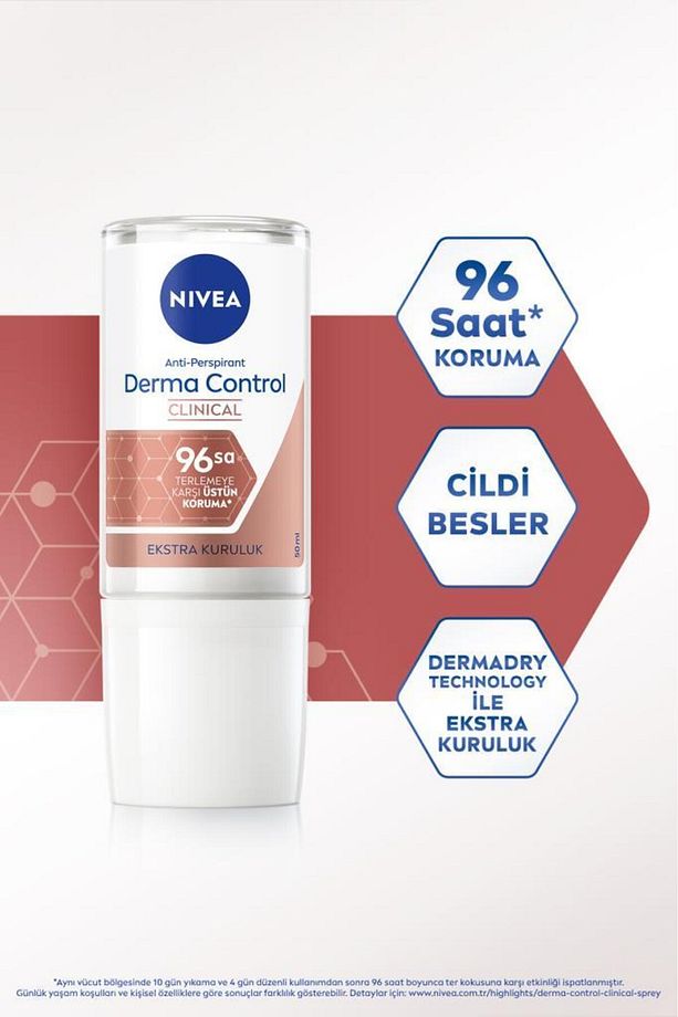 Kadın Creme Soft Duş Jeli 500ml Ve Roll-on Deodorant Derma Control Clinical 50ml, 96 Saat Ter Koruma - 2