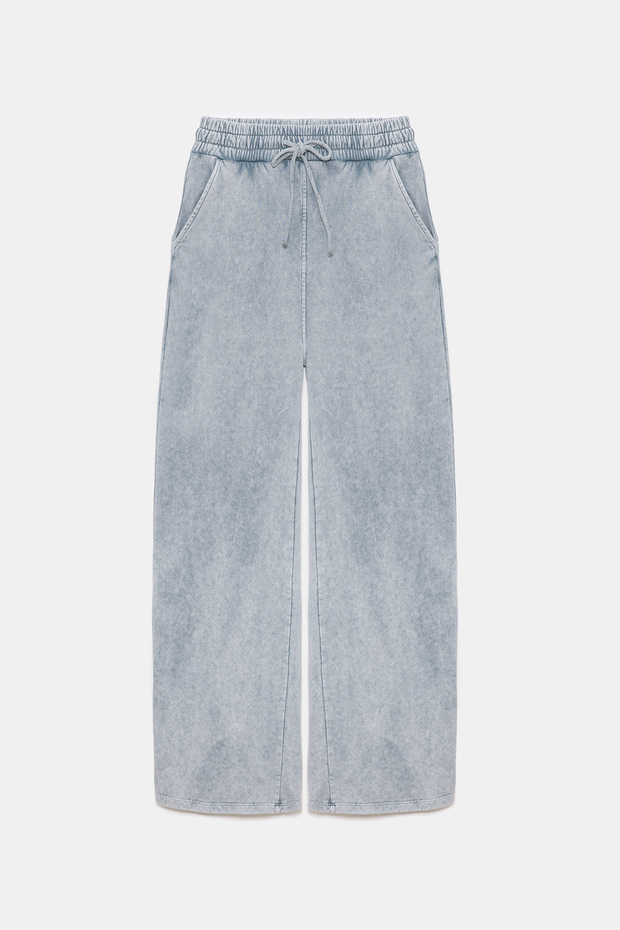 Wide Leg Trousers with Elastic Waist