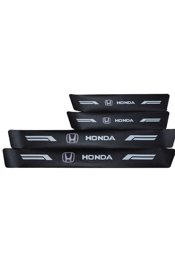 Honda Logolu Karbon Kapı Eşiği Koruyucu Bant Folyo 4'lü Set - 1