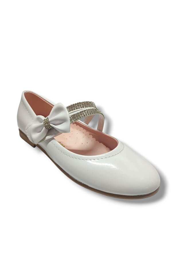 İremsu Patent Leather Stone Double Banded Girls' Ballerinas 26-30