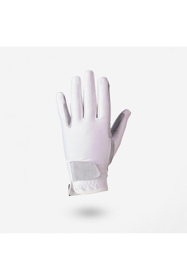 Fouganza Basic Binici Eldiveni - Çocuk - Beyaz - 1