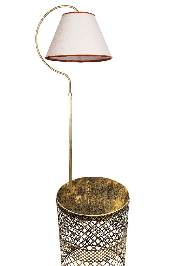 Lambader Gold Sehpalı Elips Siyah Sarı Patine (GOLD ÇEMBER) Krem Şapka - 4
