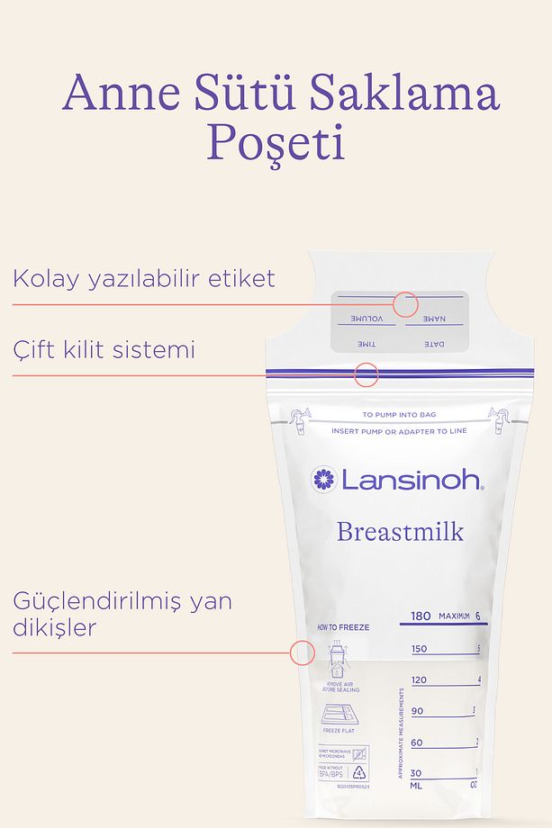 Anne Sütü Saklama Poşetleri 50 Adet - 6