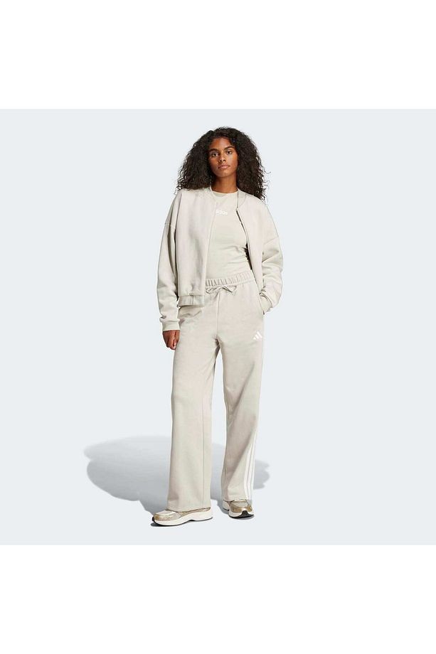 Essentials 3-Stripes Open-Hem Fleece Eşofman Altı - 4