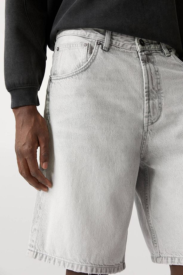 Baggy denim bermuda şort - 5