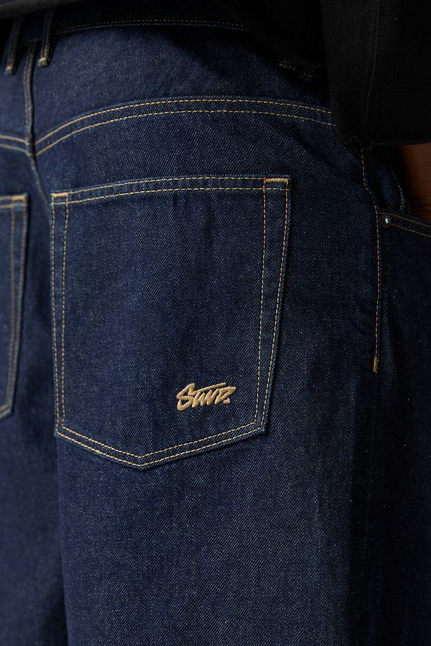 Baggy denim bermuda şort - 3