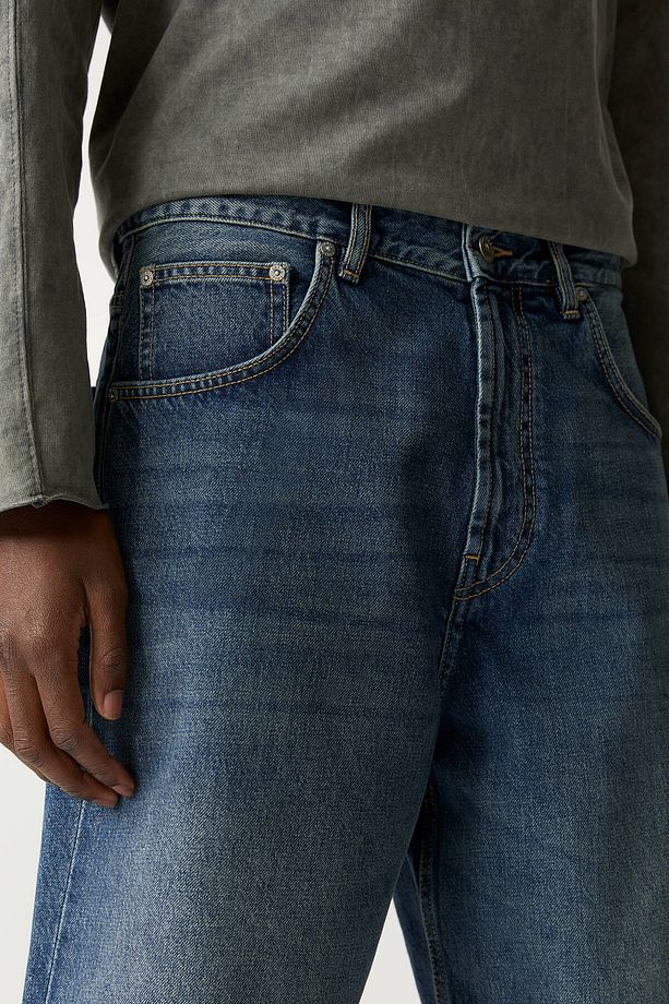 Baggy denim bermuda şort - 6