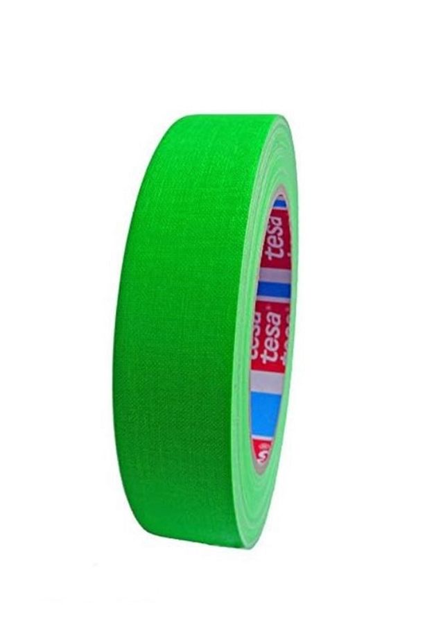 Tesa 4671 Neon Yeşil Bez Bant 19mmx25mt Fosforlu Highlight Sahne Işaretleme Kamera Bandı Gaffer - 1