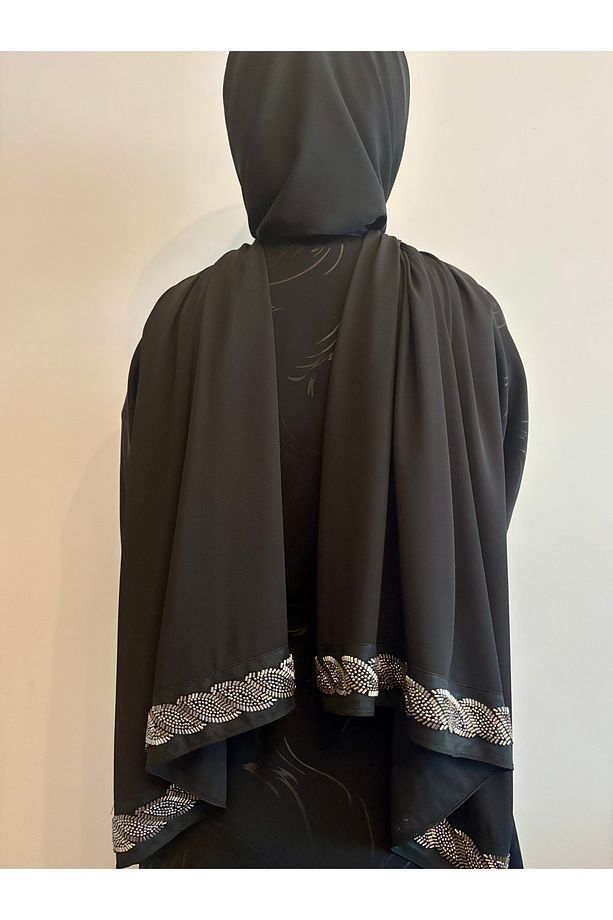 Abiye Şal & Şerit Taş İşlemeli Abiye Şal - 4