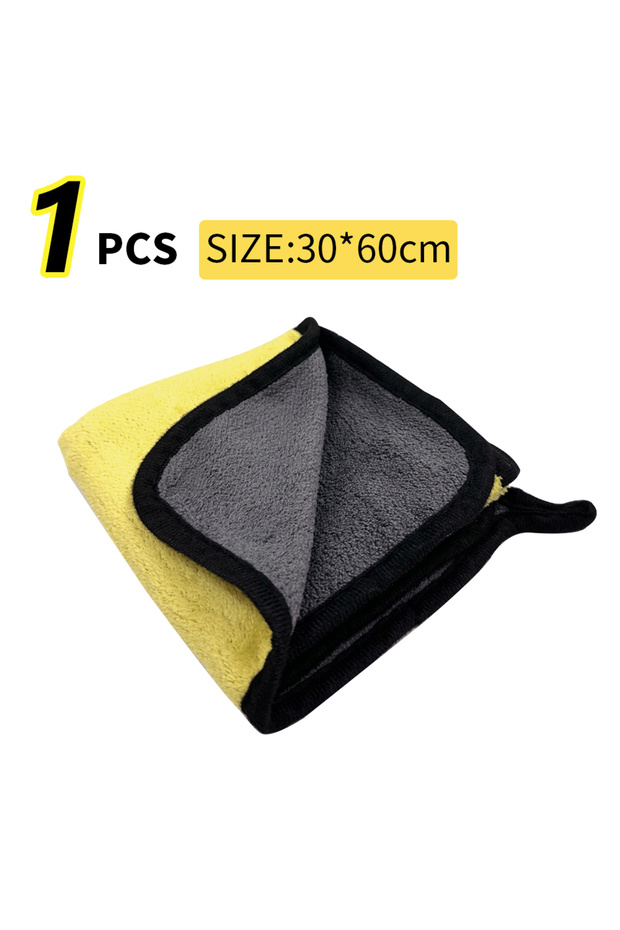 T054-1pcs-yellow Microfiber Towel Car Microfiber Cloth Wash Towel Microfiber Cleaning Cloth Car Wash