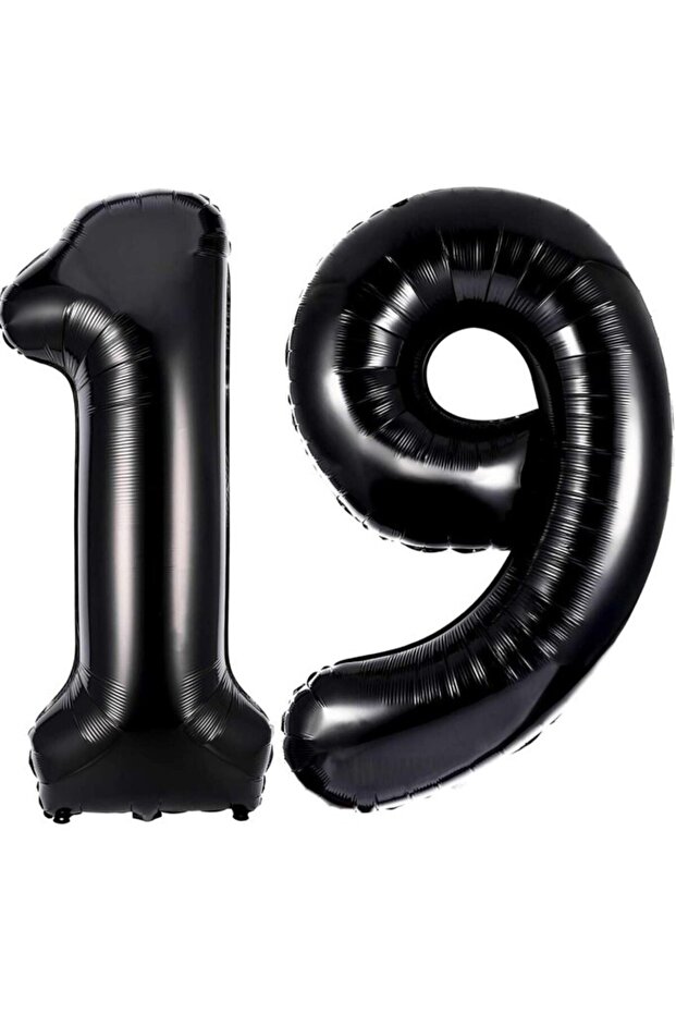 بالون فويل أسود 19 رقم 80 سم