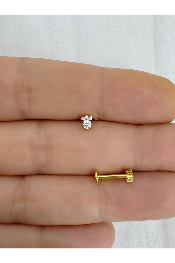 1 adet G23 TİTANİUM ( TİTANYUM) HELİX TRAGUS CONCH UYUMLU PİERCİNG - 2
