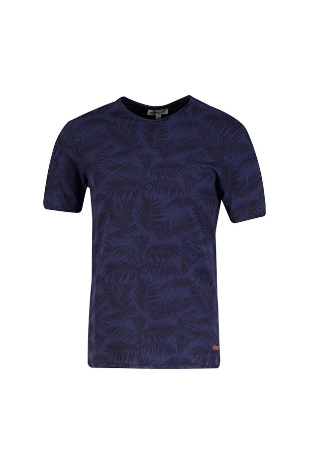 Barnes Men's 100% Cotton Crew Neck T-Shirt Dark Indigo