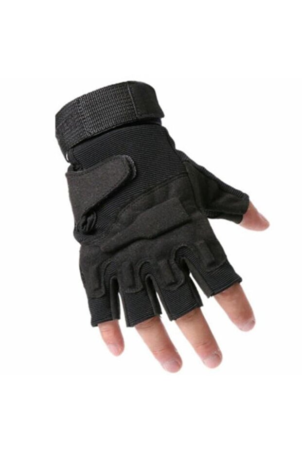 Unisex Siyah Taktik Eldiven - 3