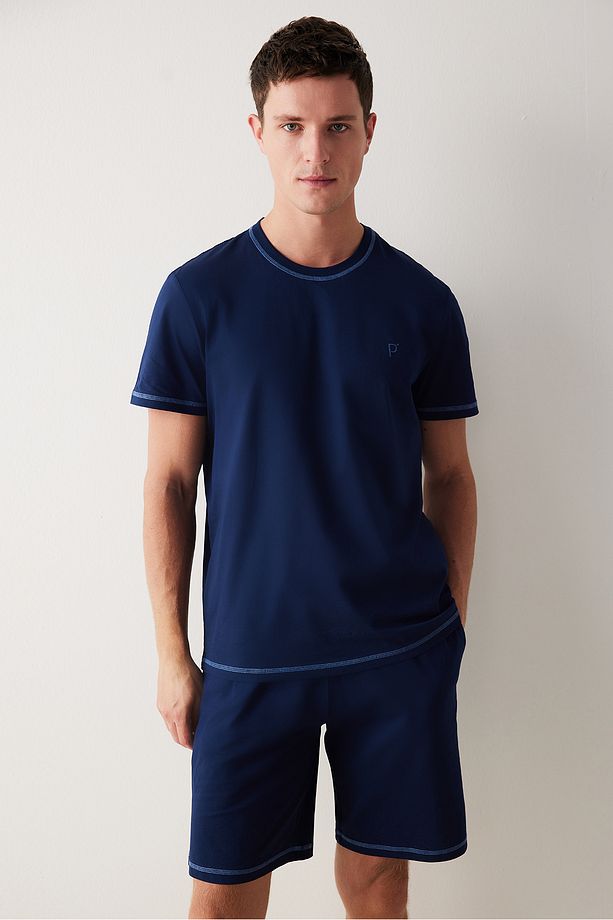 Blue Şort Pijama Takımı - 2