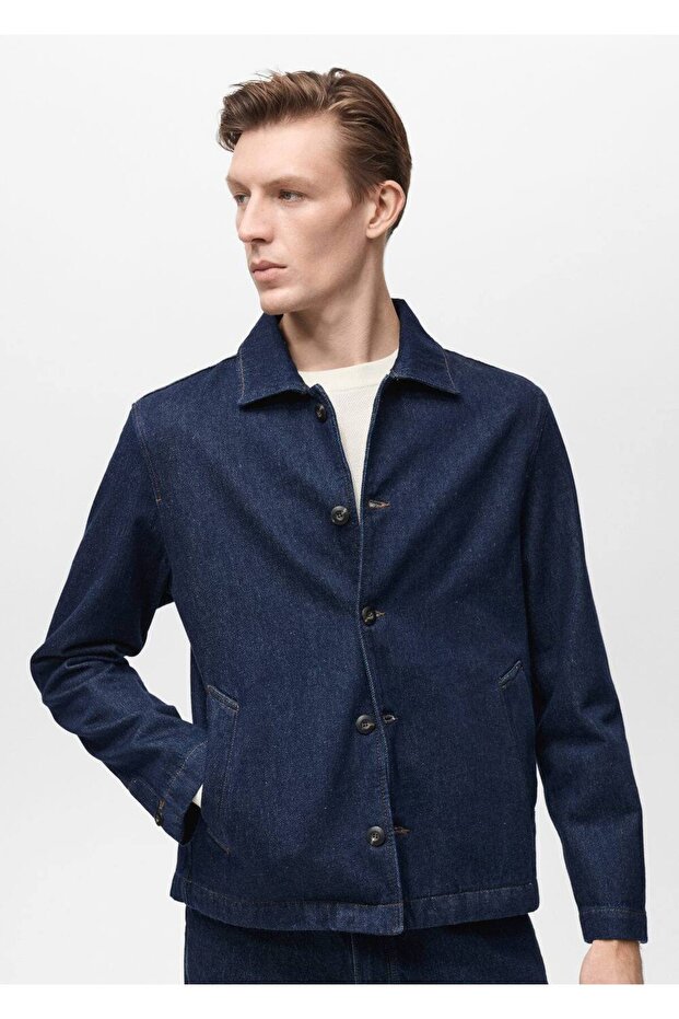 Regular kesim denim gömlek ceket