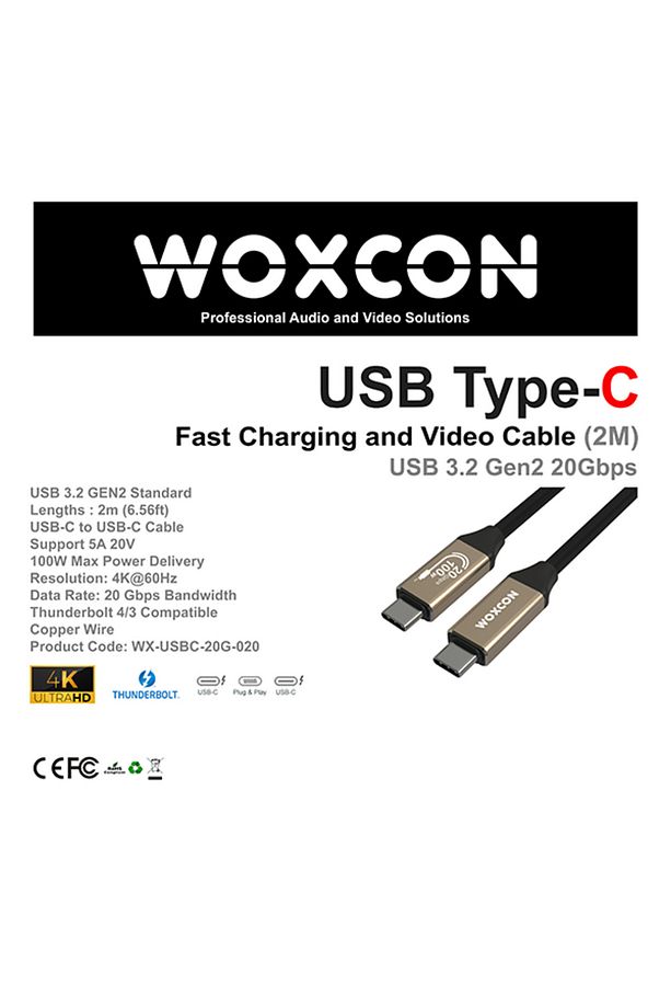 - Usb C Hızlı Şarj Ve Görüntü Kablosu, Usb 3.2 Gen2 Standart 20g, 5a 20v, 100w Şarj 2 Metre - 2