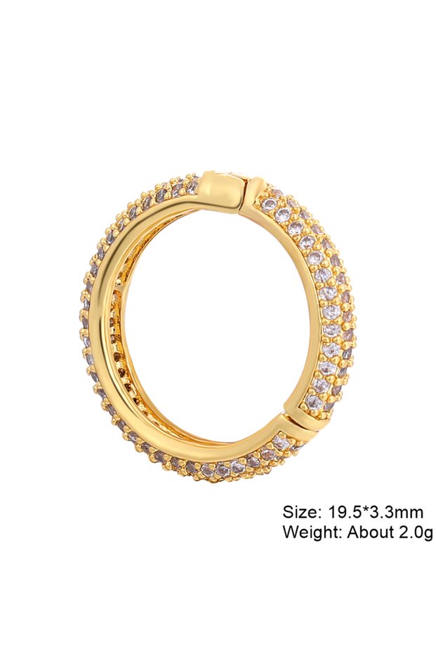 As Photo Gold Juya 18K Real Gold Plated Decoration Oval Round Carabiner Lobster Clasp Accessories Fo