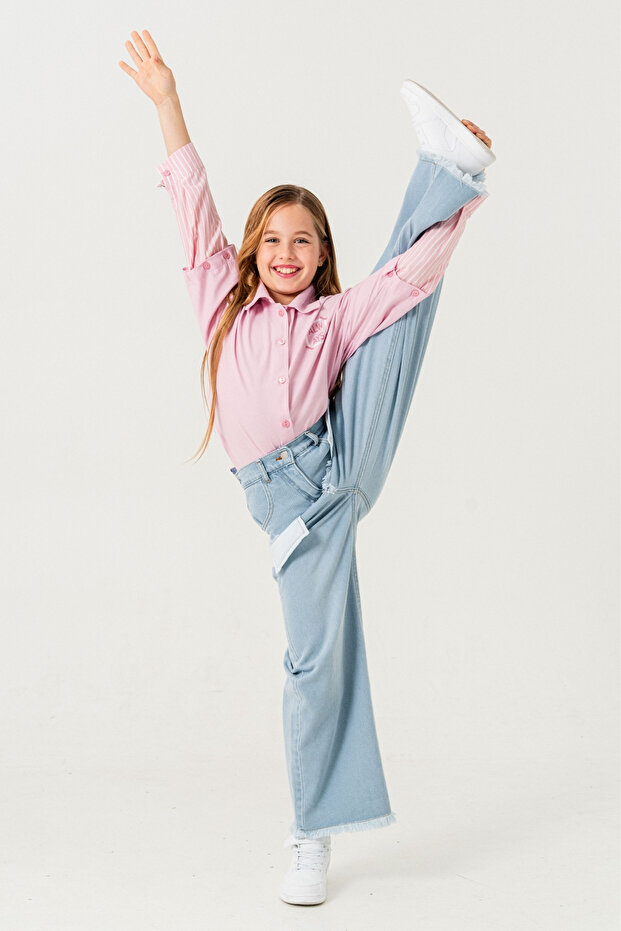 Girl's Removable Sleeve Shirt 3153
